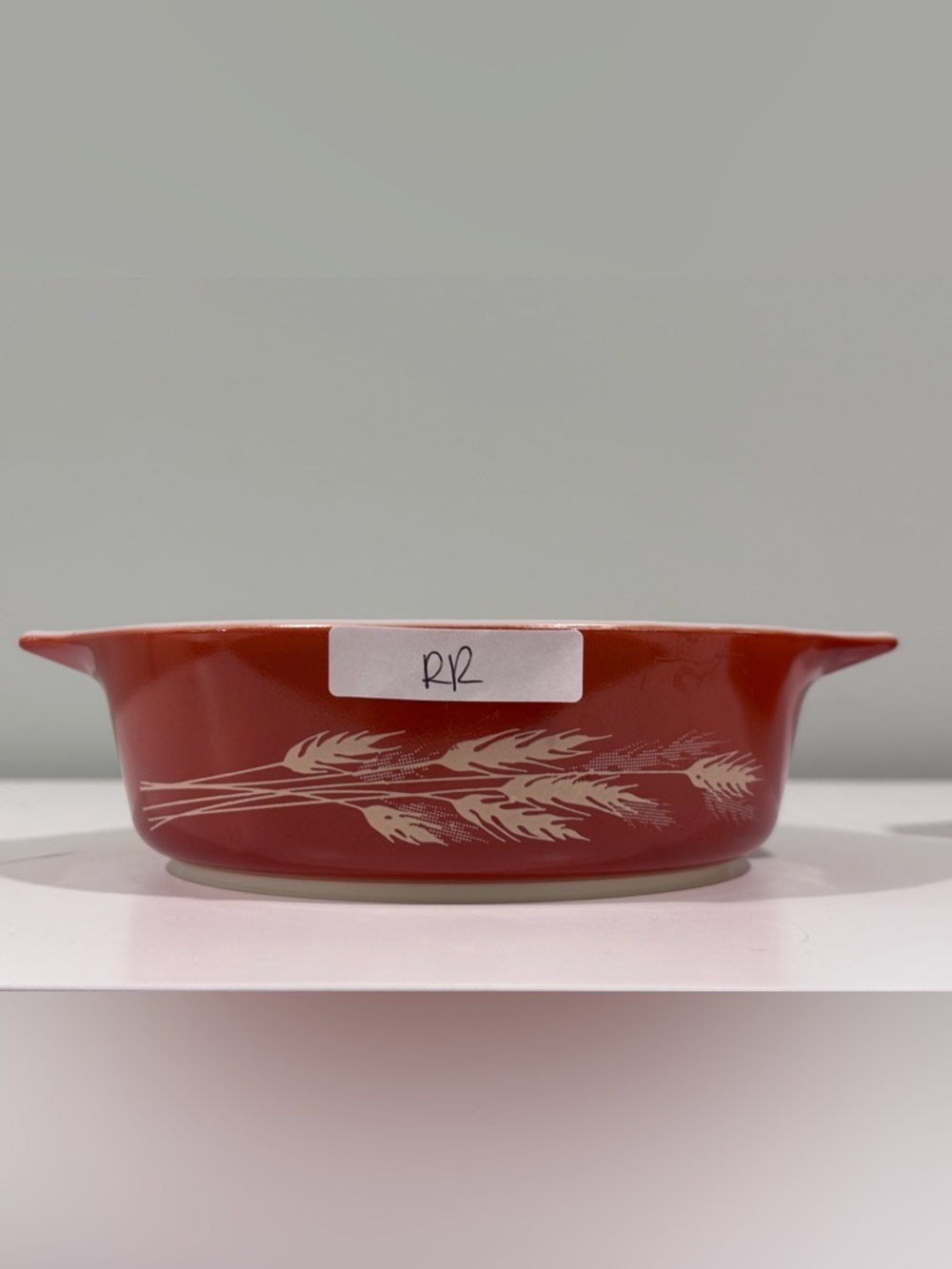 Pyrex Rust 471 Autumn Harvest Vintage Red Wheat Pattern Casserole Dish